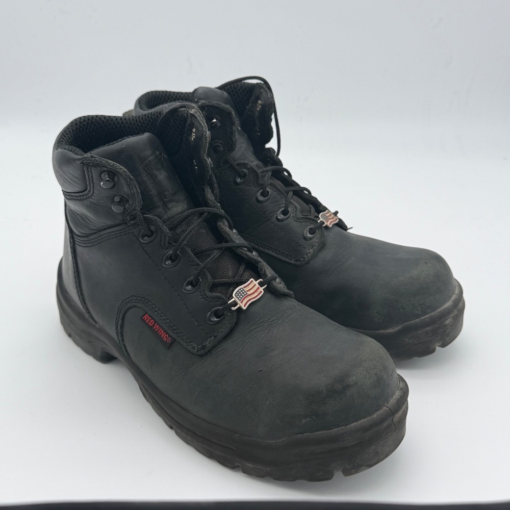 Red Wing 2234 Mens 8.5 D Black Leather Safety Toe EH Work Boots ASTM F2413-11